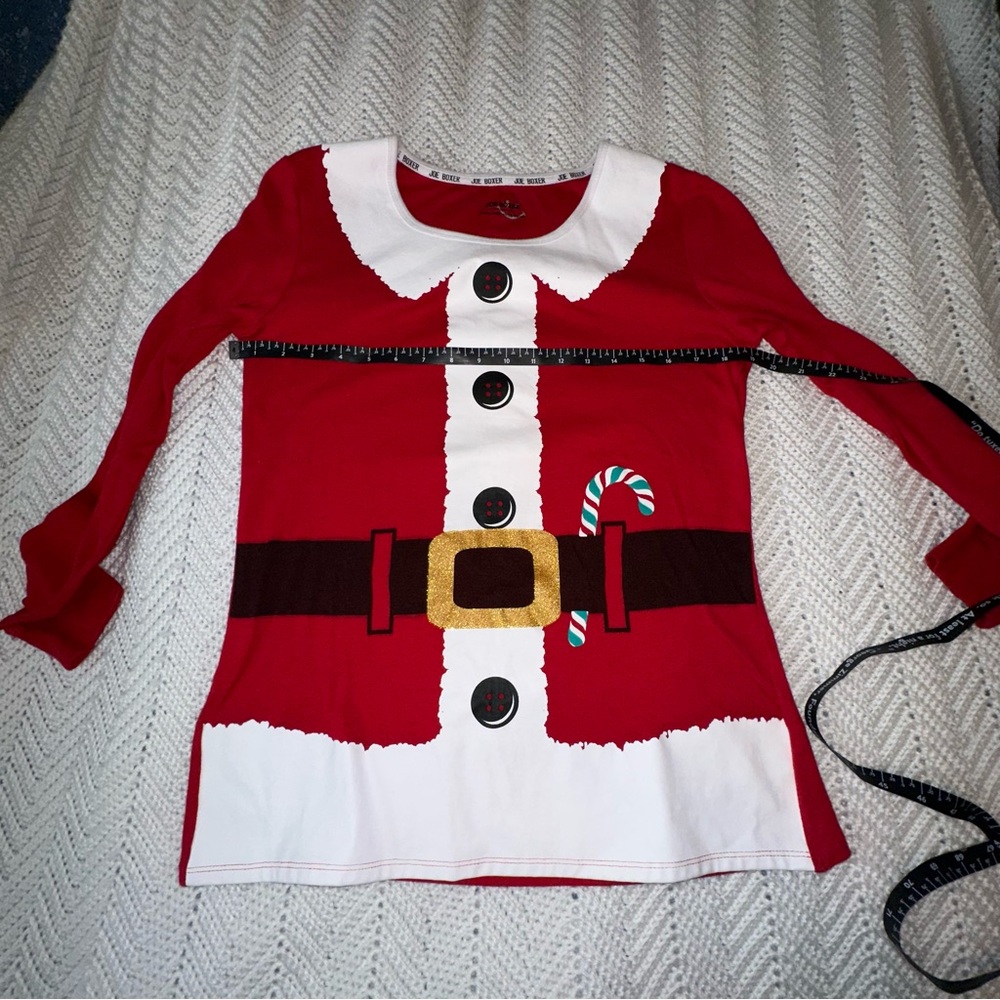 Joe Boxer Santa Shirt with Candy Cane Top - Kids XL - Picture 5 of 6